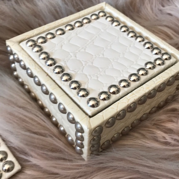 Z Gallerie Accents Z Gallerie Faux Croc Studded Coasters Poshmark